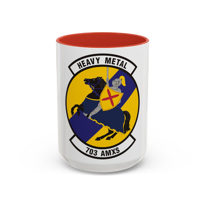 703d Aircraft Maintenance Squadron (U.S. Air Force) Accent Coffee Mug