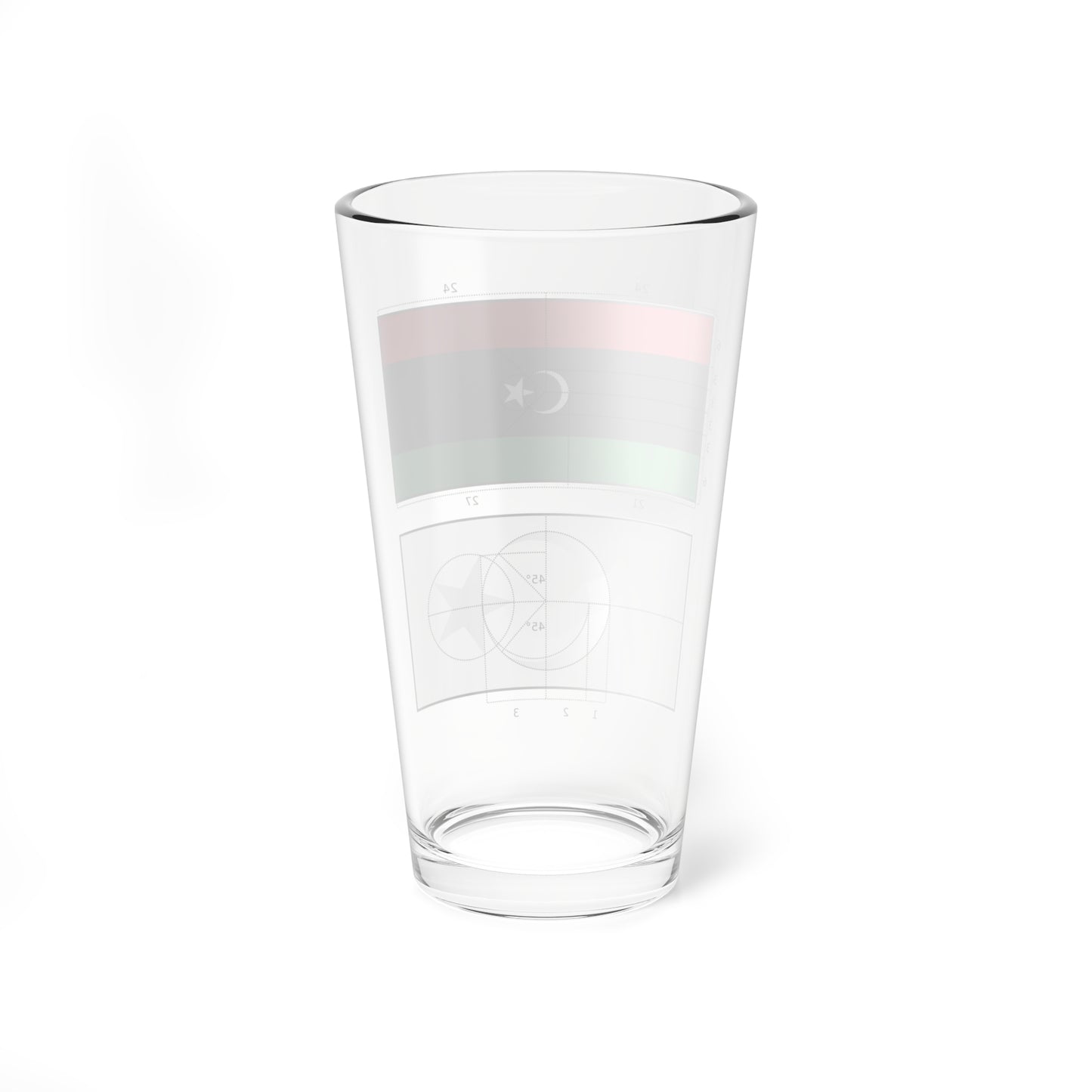Flag of Libya construction (Libya) Pint Glass 16oz