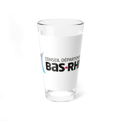 Flag of the Department of Bas-Rhin (France) Pint Glass 16oz