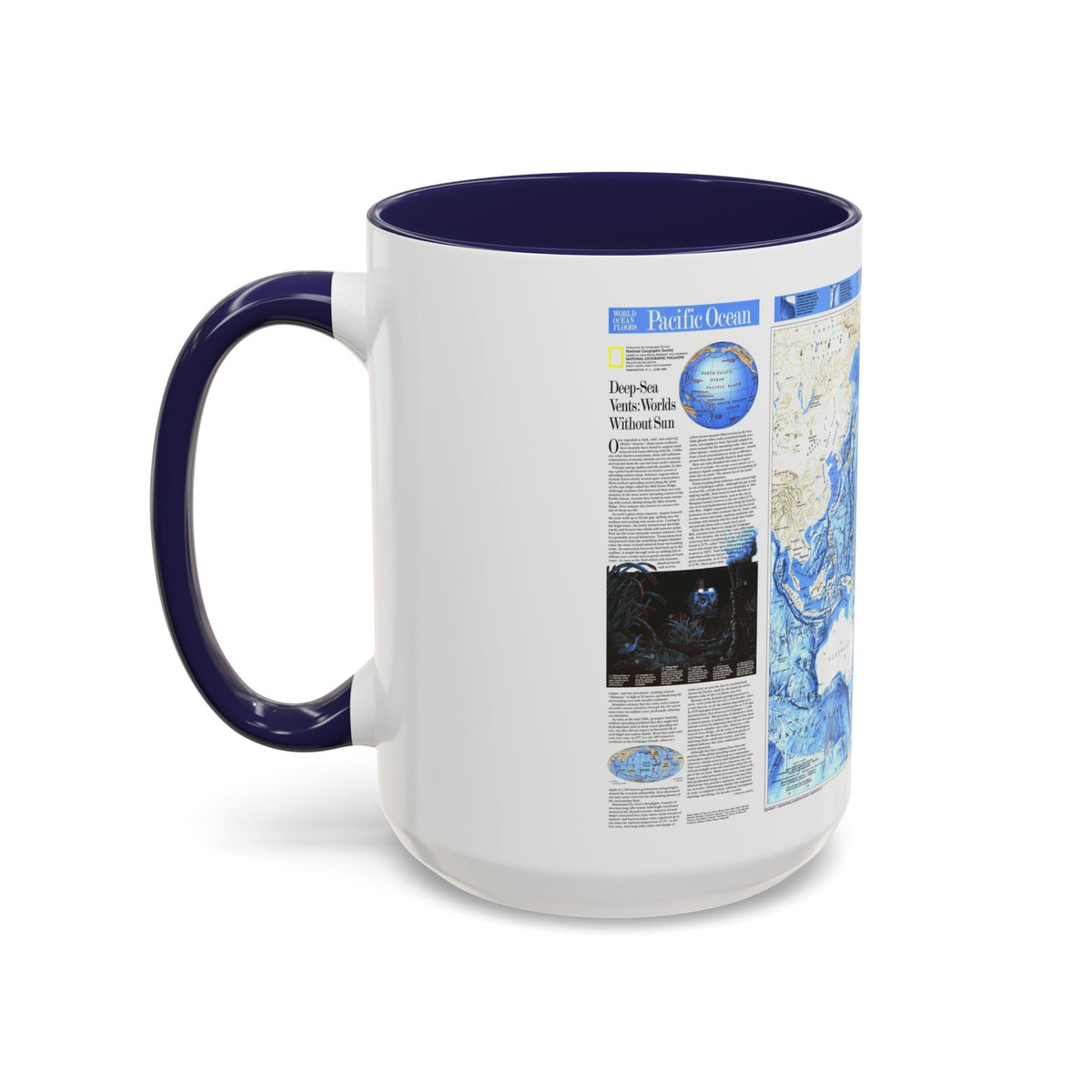 Pacific Ocean (1992) (Map) Accent Coffee Mug