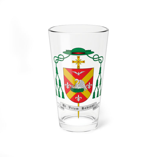 Escudo de Francisco Agamenilton Damascena (Spain) (Coat of Arms) Pint Glass 16oz