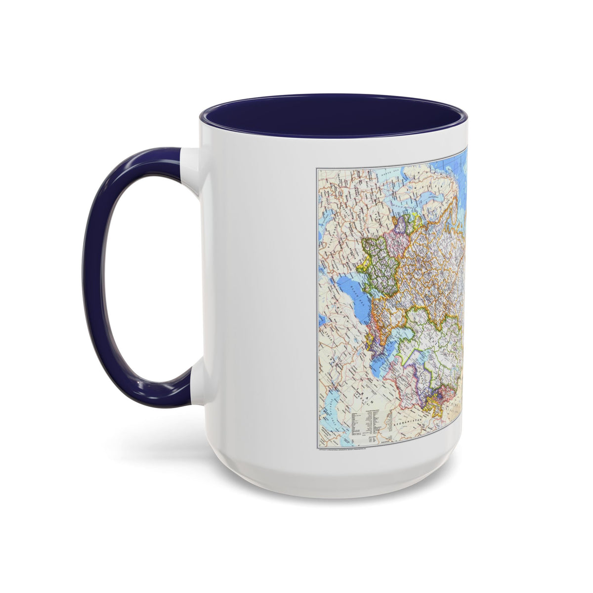 Russia - Soviet Union (1976) (Map) Accent Coffee Mug