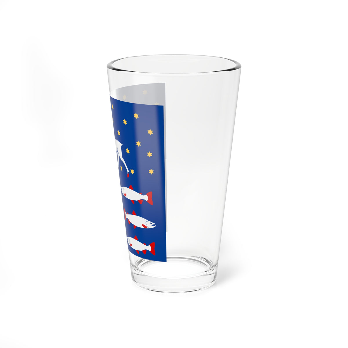 Vasterbottens lan vapenflagga (Sweden) Pint Glass 16oz
