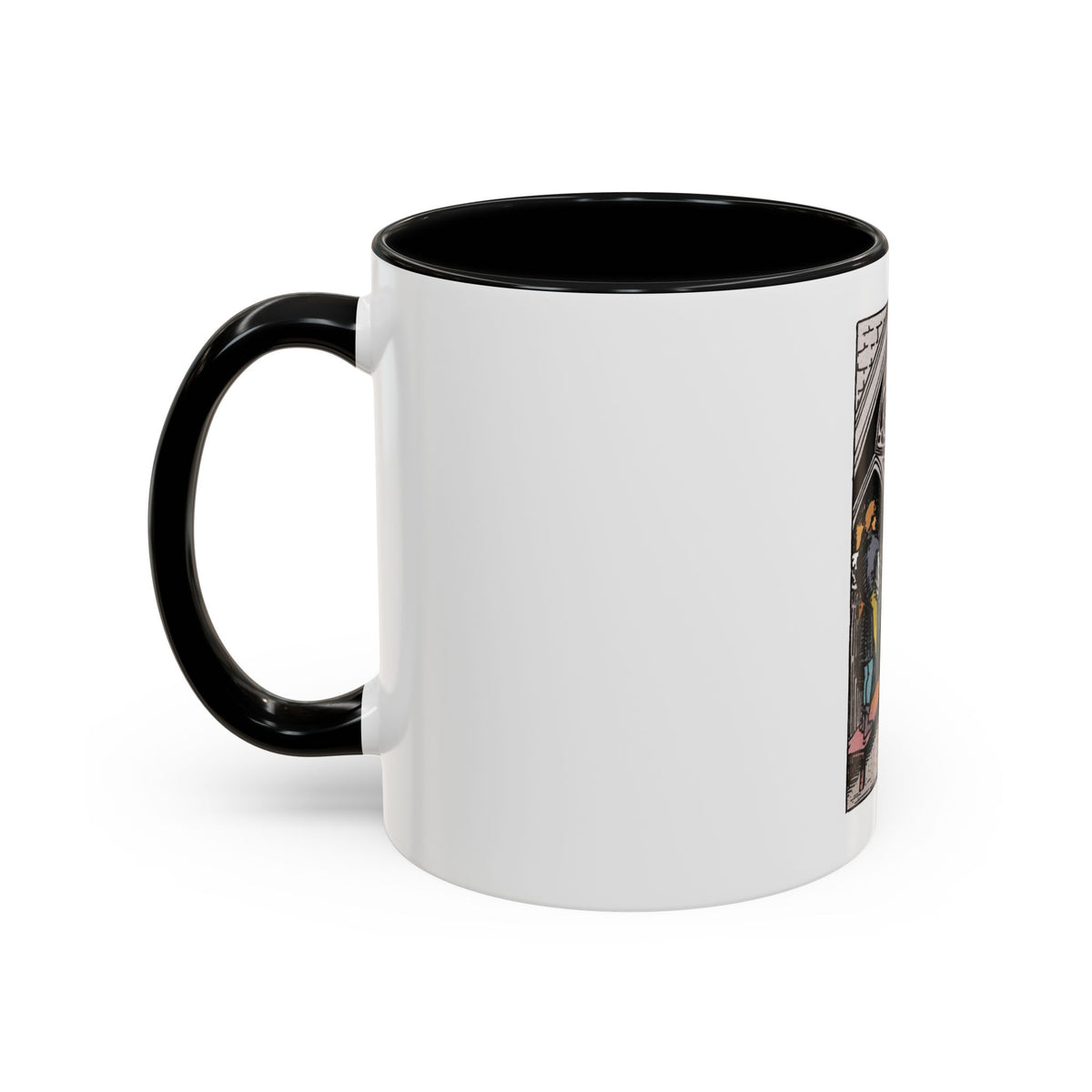 The 3 of Pentacles (Tarot Card) Accent Coffee Mug