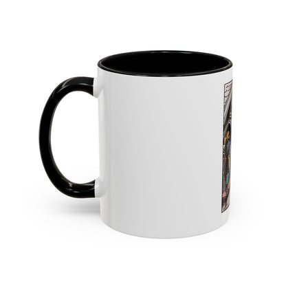 The 3 of Pentacles (Tarot Card) Accent Coffee Mug