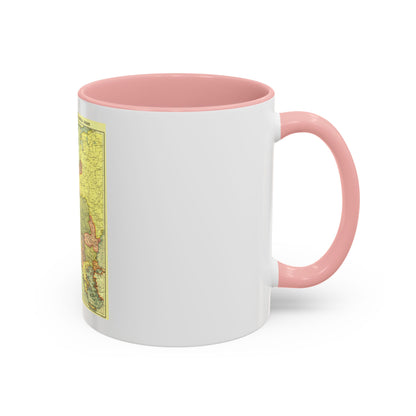 Europe, Central & the Balkan States (1915) (Map) Accent Coffee Mug