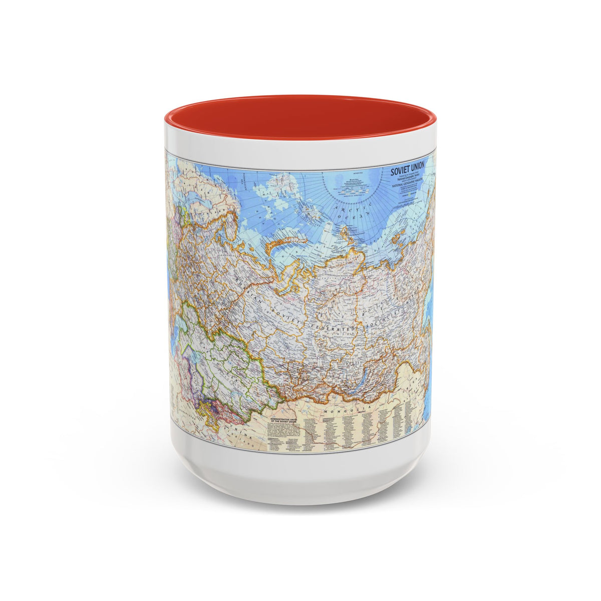Russia - Soviet Union (1976) (Map) Accent Coffee Mug