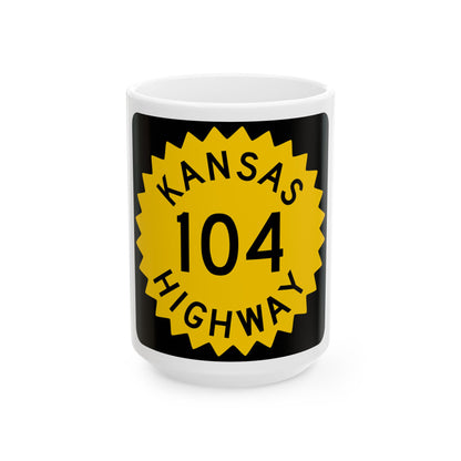 K-104 1948 (Kansas) (Road Sign) White Coffee Mug