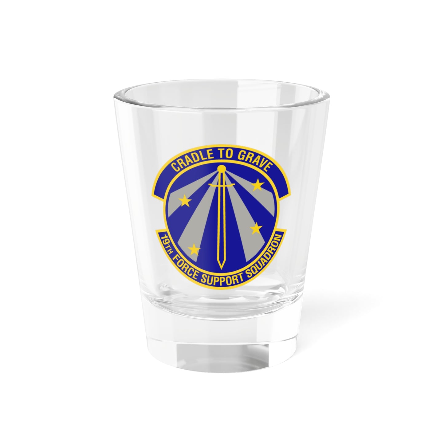 19th Force Support Squadron (U.S. Air Force) Shot Glass 1.5oz