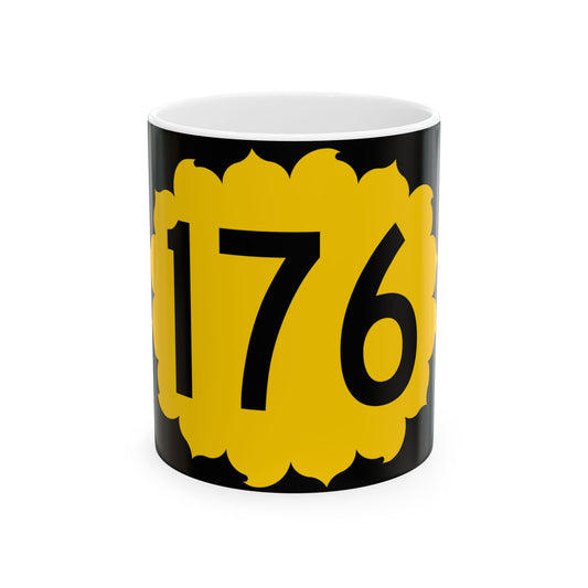 K-176 (Kansas) (Road Sign) White Coffee Mug