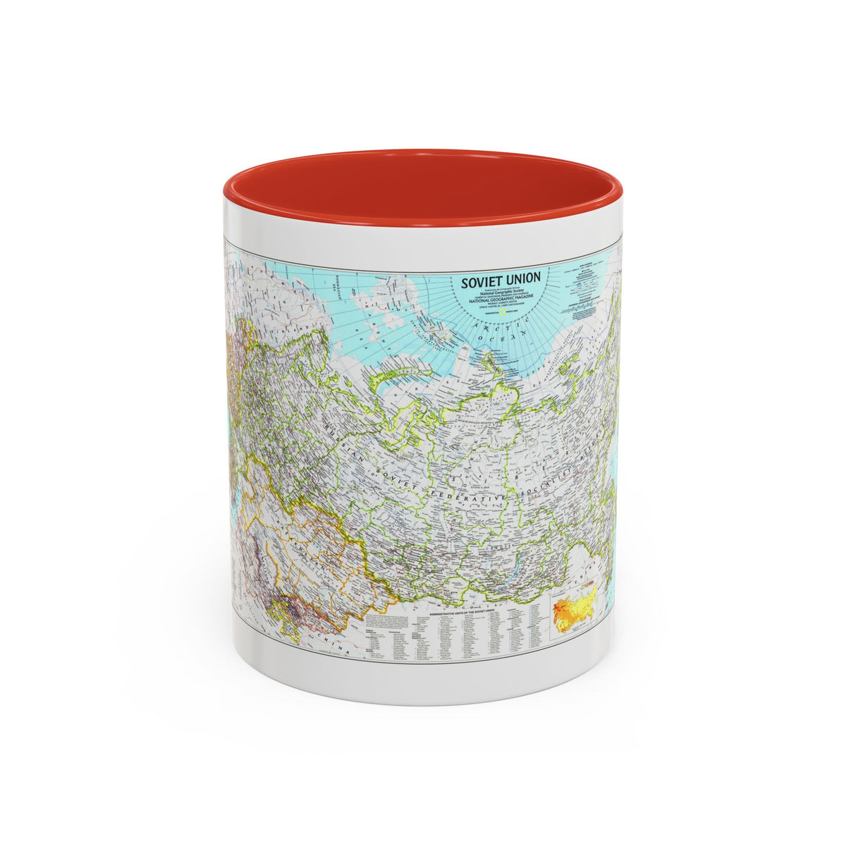 Russia - Soviet Union 1 (1990) (Map) Accent Coffee Mug