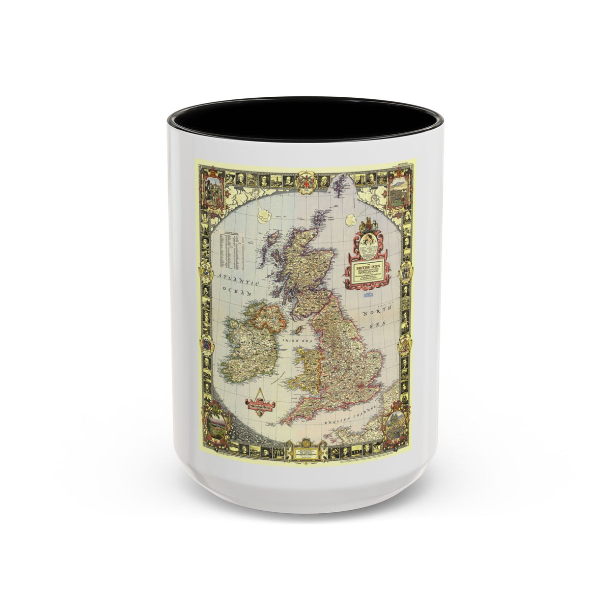 British Isles (1949) (Map) Accent Coffee Mug