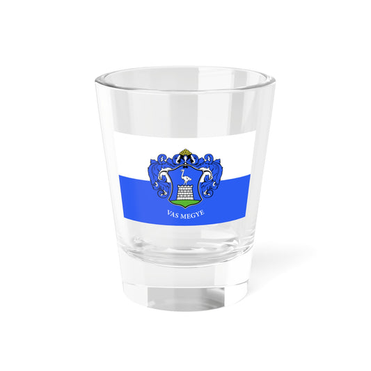 Flag of Vas County Hungary - Shot Glass 1.5oz