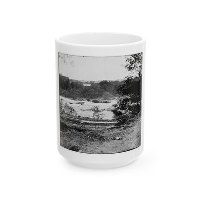 View On The James River, Looking Toward Manchester, Richmond, Va. (U.S. Civil War) White Coffee Mug