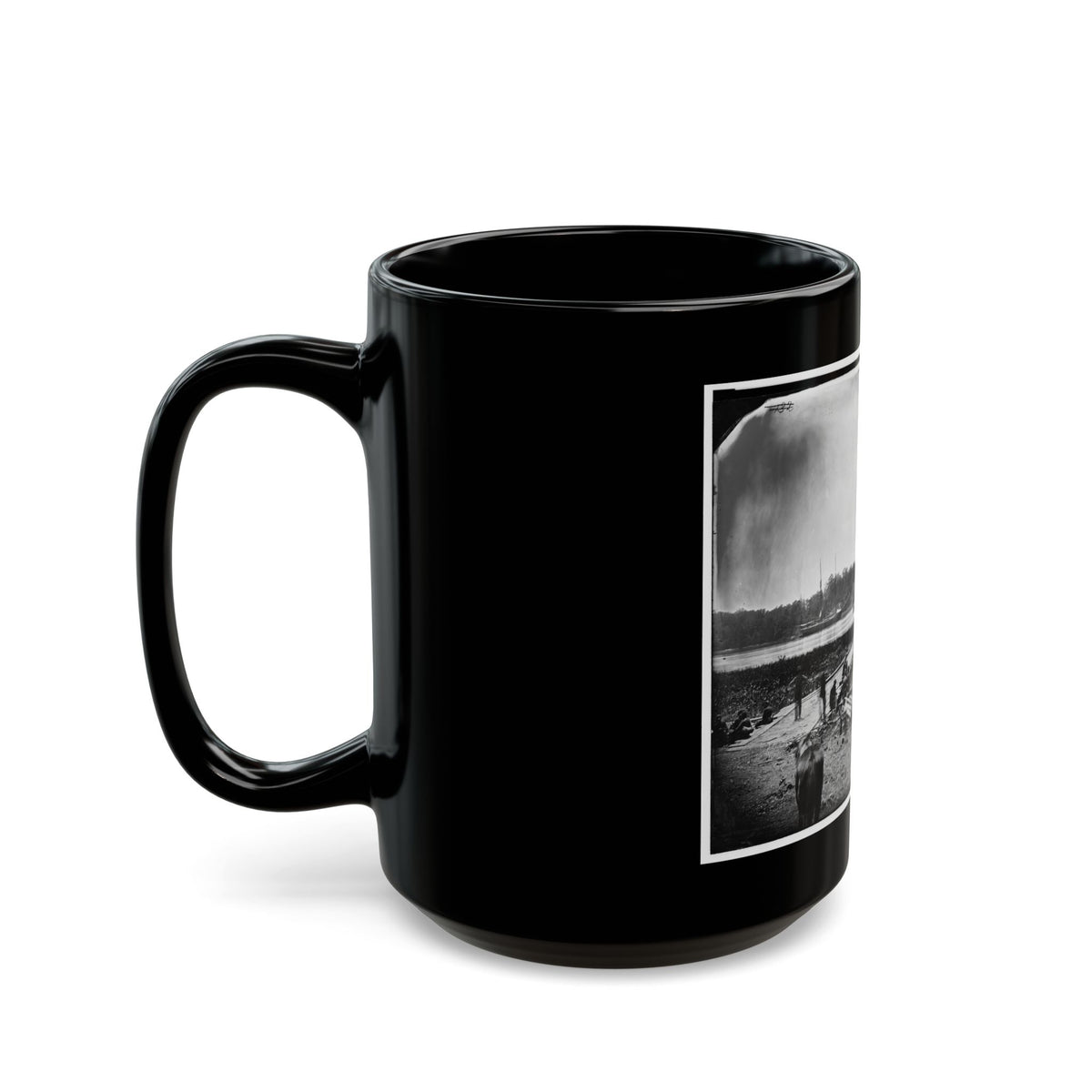 James River, Va. Pontoon Bridge (U.S. Civil War) Black Coffee Mug