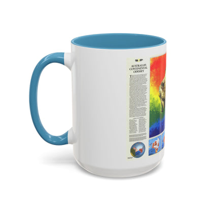 Australia's Continental Odyssey (1988) (Map) Accent Coffee Mug