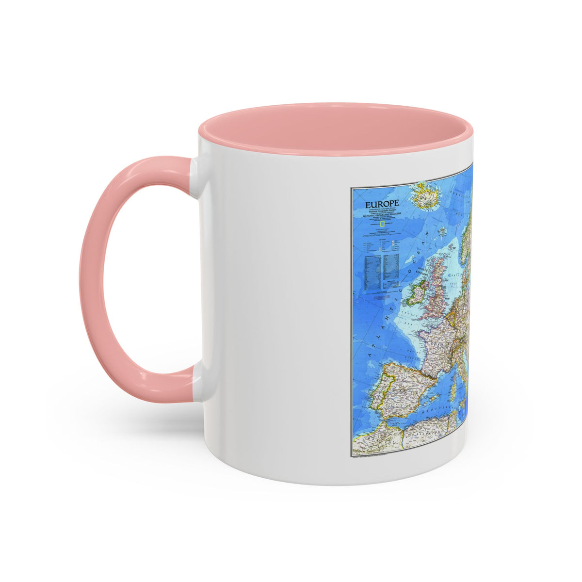 Europe (1983) (Map) Accent Coffee Mug