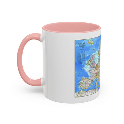 Europe (1983) (Map) Accent Coffee Mug