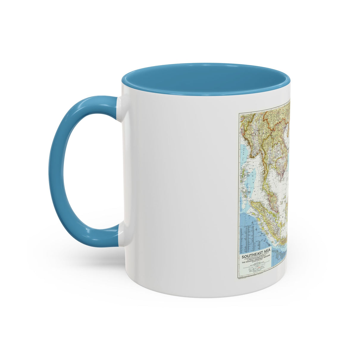 Asia - Southeast (1955) (Map) Accent Coffee Mug