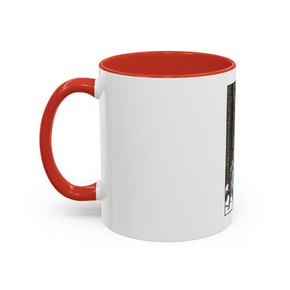 The 5 of Pentacles (Tarot Card) Accent Coffee Mug