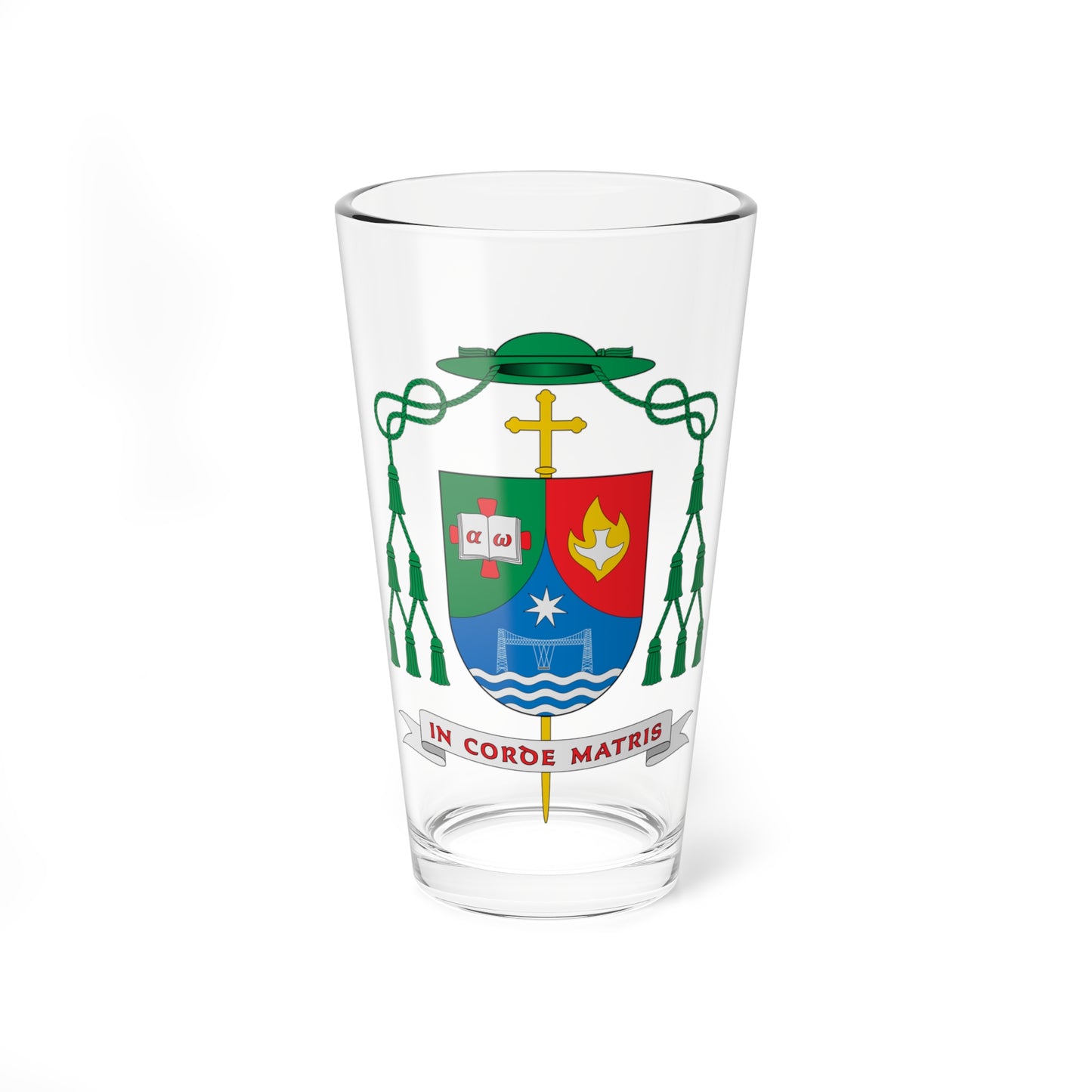 Escudo de Fernando Prado Ayuso (Spain) (Coat of Arms) Pint Glass 16oz