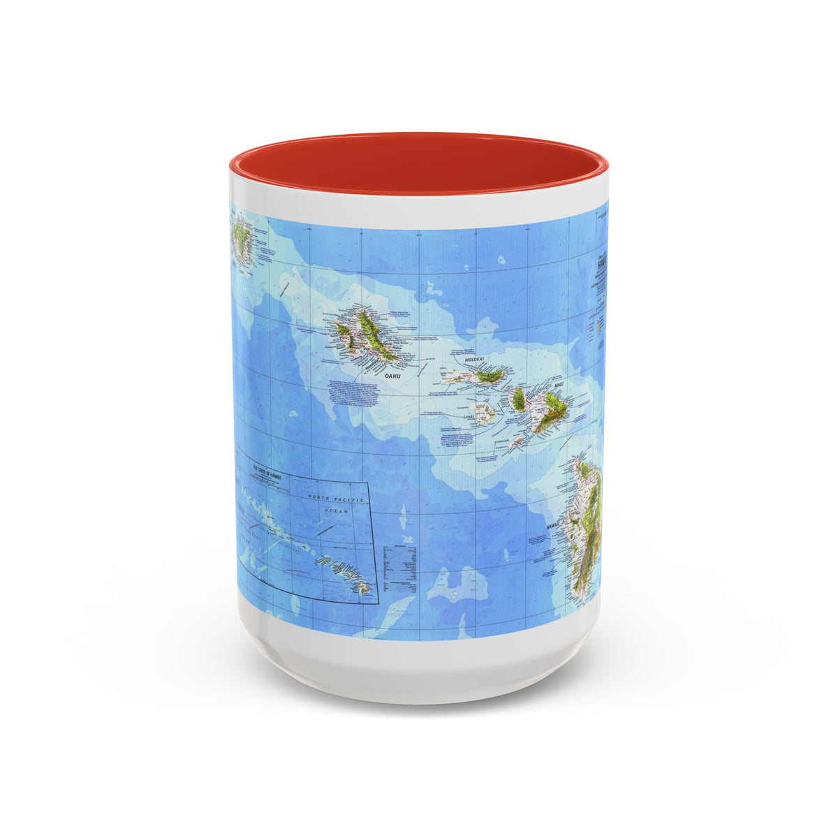 USA - Hawaii (1976) (Map) Accent Coffee Mug