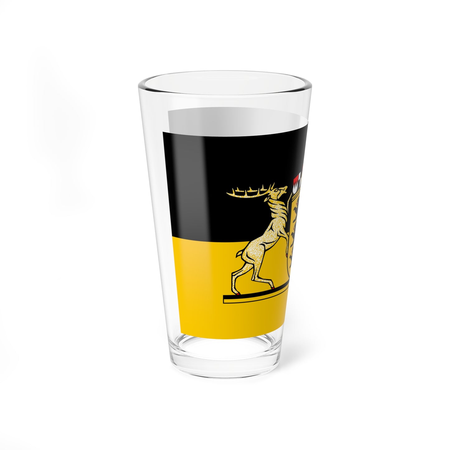 Flag of Baden-Württemberg state greater arms 2020 (Germany) Pint Glass 16oz