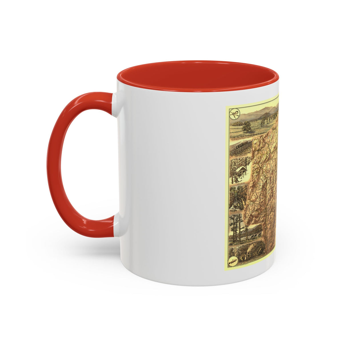 USA - New Hampshire's White Mountains (1937) (Map) Accent Coffee Mug