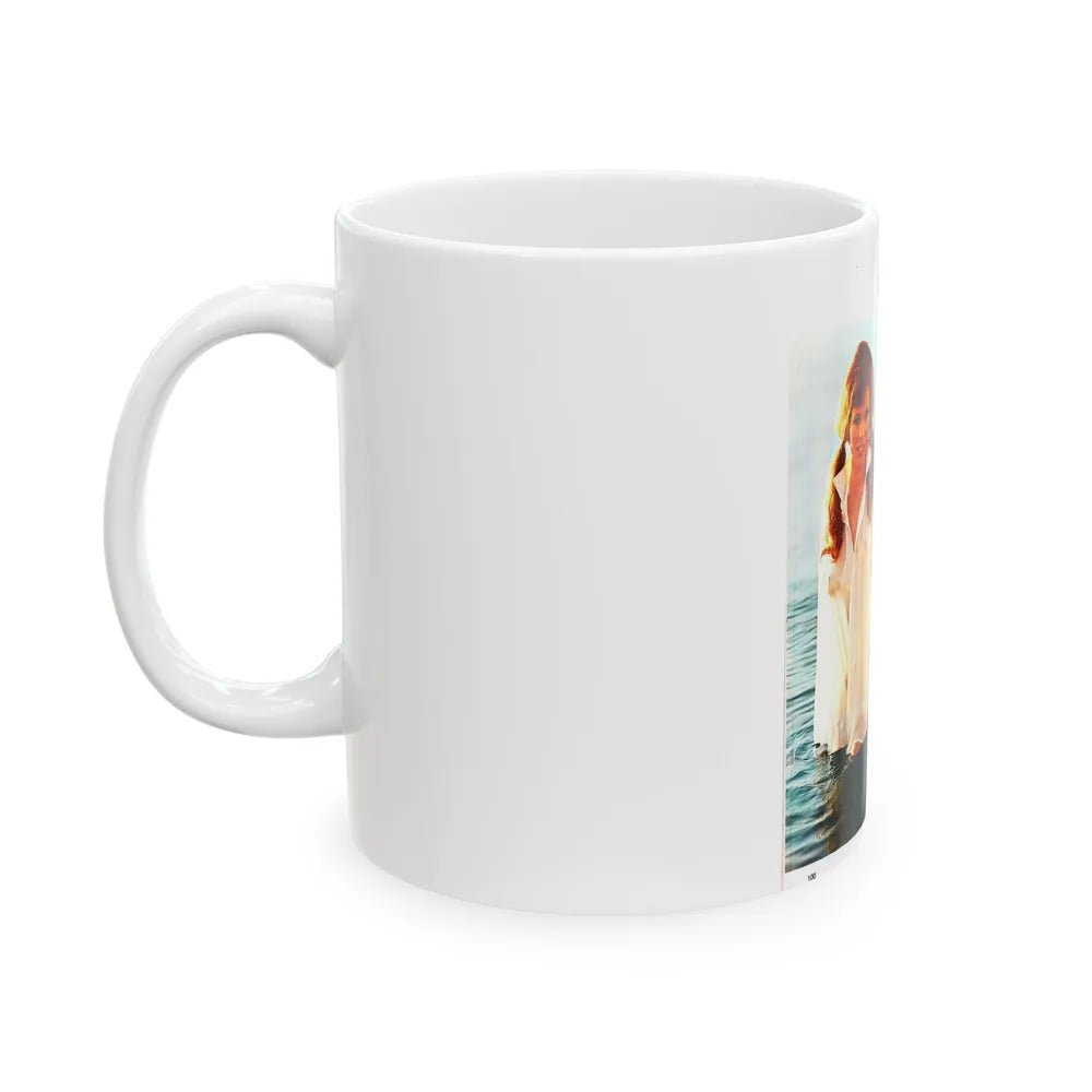 Gila Golan #128 - See through white wet top 1 (Vintage Female Icon) White Coffee Mug-Go Mug Yourself