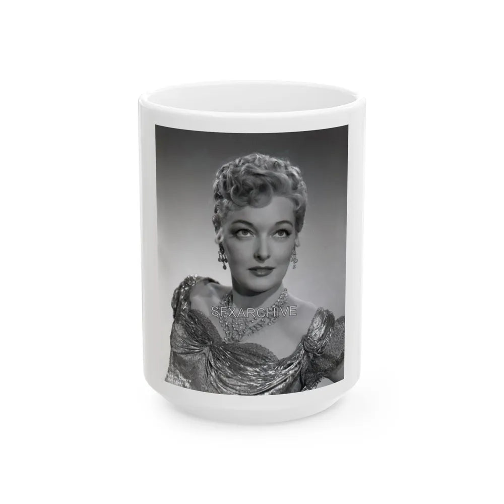 Karin Booth #13 (Vintage Female Icon) White Coffee Mug-15oz-Go Mug Yourself