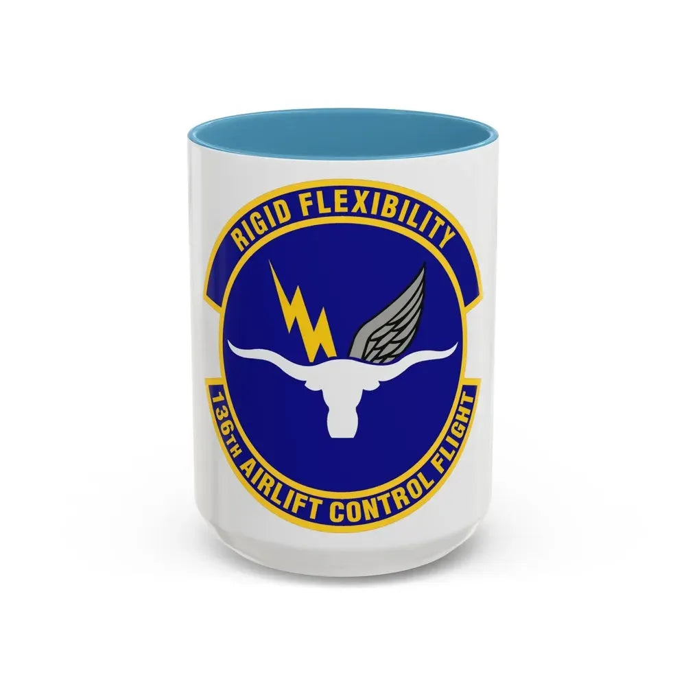 136th Airlift Control Flight (U.S. Air Force) Accent Coffee Mug 15oz Light Blue - Go Mug Yourself