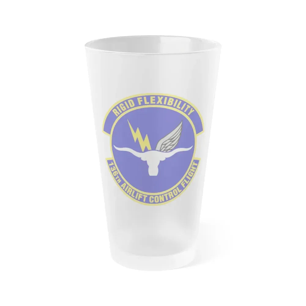 136th Airlift Control Flight (U.S. Air Force) Frosted Pint Glass 16oz 16oz Frosted - Go Mug Yourself