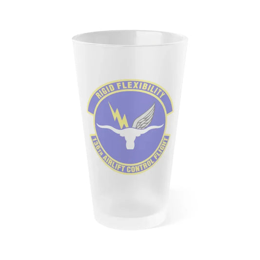 136th Airlift Control Flight (U.S. Air Force) Frosted Pint Glass 16oz 16oz Frosted - Go Mug Yourself