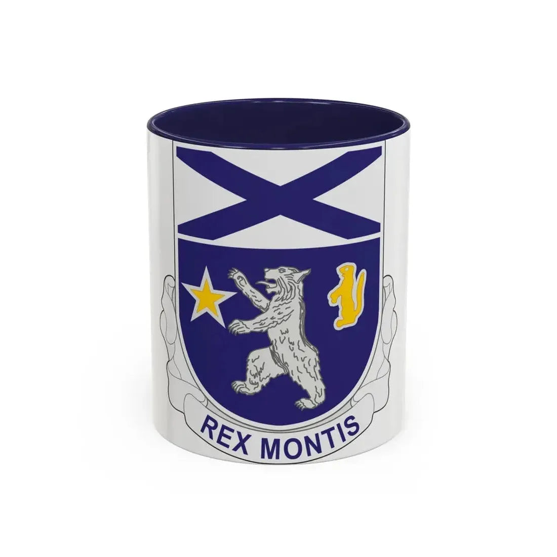 136th Infantry Regiment (U.S. Army) Accent Coffee Mug 11oz Navy - Go Mug Yourself