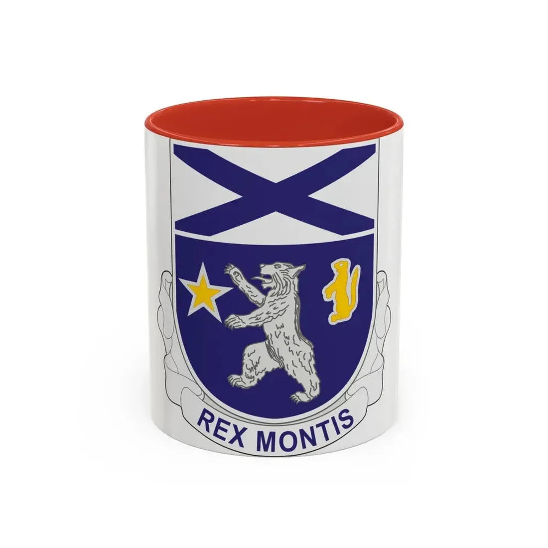 136th Infantry Regiment (U.S. Army) Accent Coffee Mug 11oz Red - Go Mug Yourself