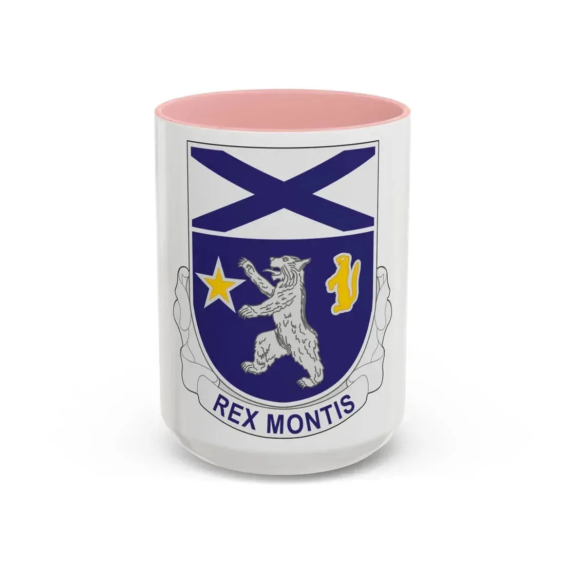 136th Infantry Regiment (U.S. Army) Accent Coffee Mug 15oz Pink - Go Mug Yourself