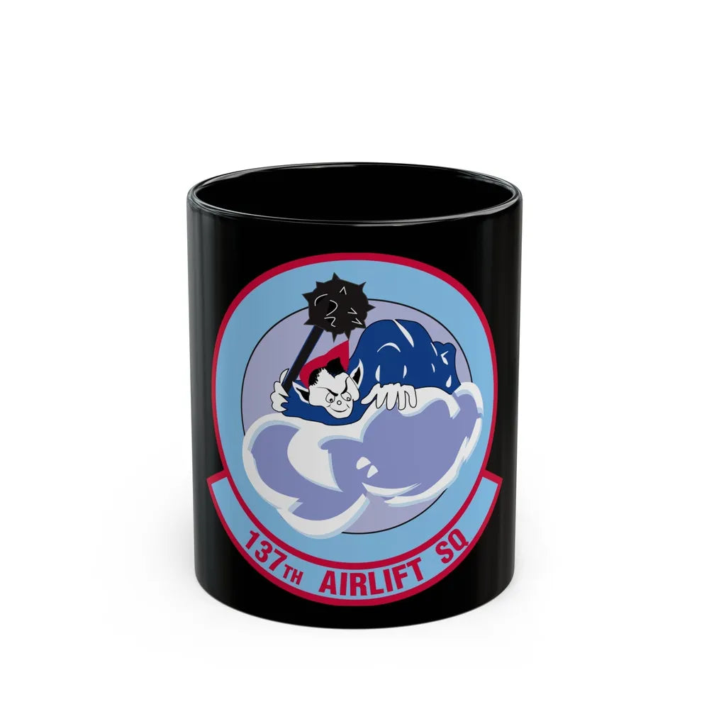 137 Airlift Squadron (U.S. Air Force) Black Coffee Mug-11oz-Go Mug Yourself