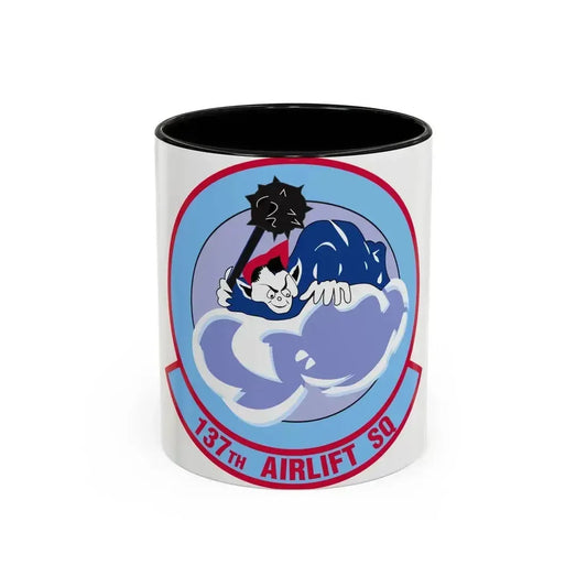 137 Airlift Squadron (U.S. Air Force) Accent Coffee Mug 11oz Black - Go Mug Yourself