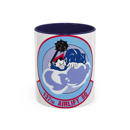 137 Airlift Squadron (U.S. Air Force) Accent Coffee Mug 11oz Navy - Go Mug Yourself