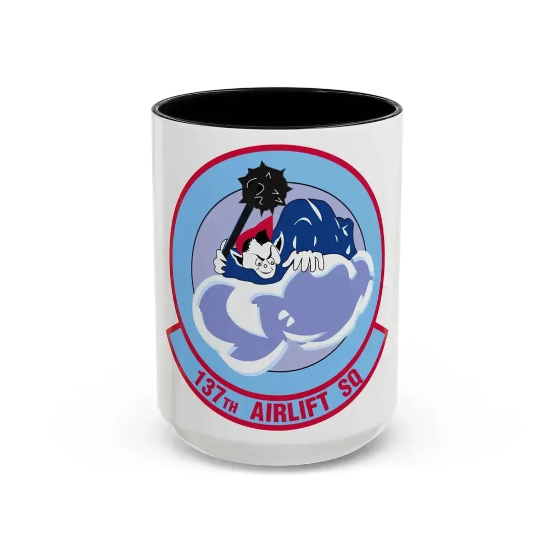 137 Airlift Squadron (U.S. Air Force) Accent Coffee Mug 15oz Black - Go Mug Yourself