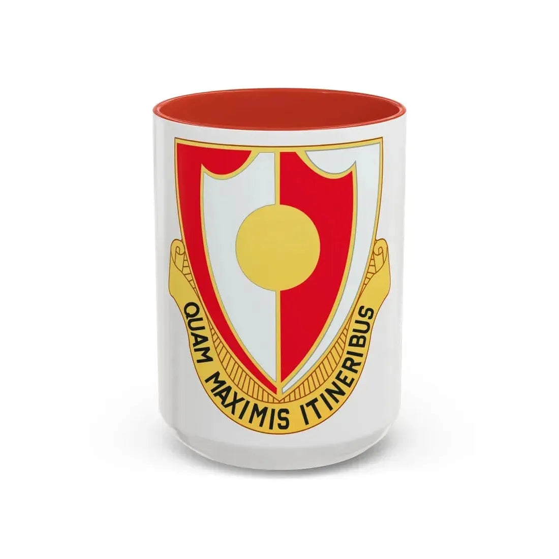 137 Engineer Battalion (U.S. Army) Accent Coffee Mug 15oz Red - Go Mug Yourself