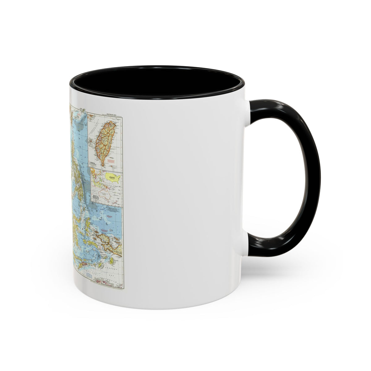 Asia - Southeast (1955) (Map) Accent Coffee Mug