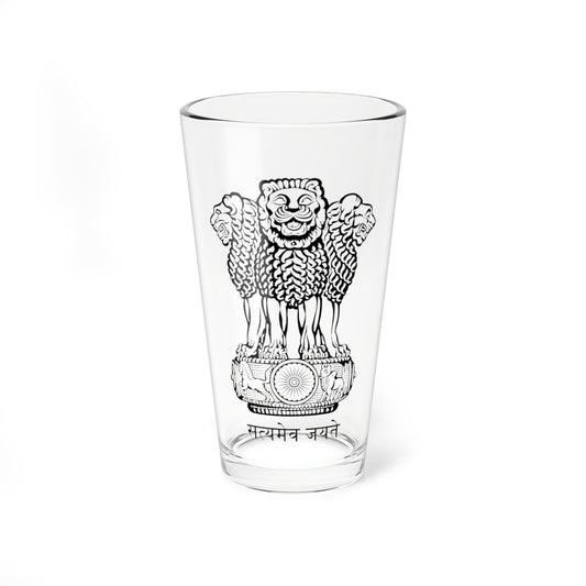 Emblem of India (India) (Coat of Arms) Pint Glass 16oz