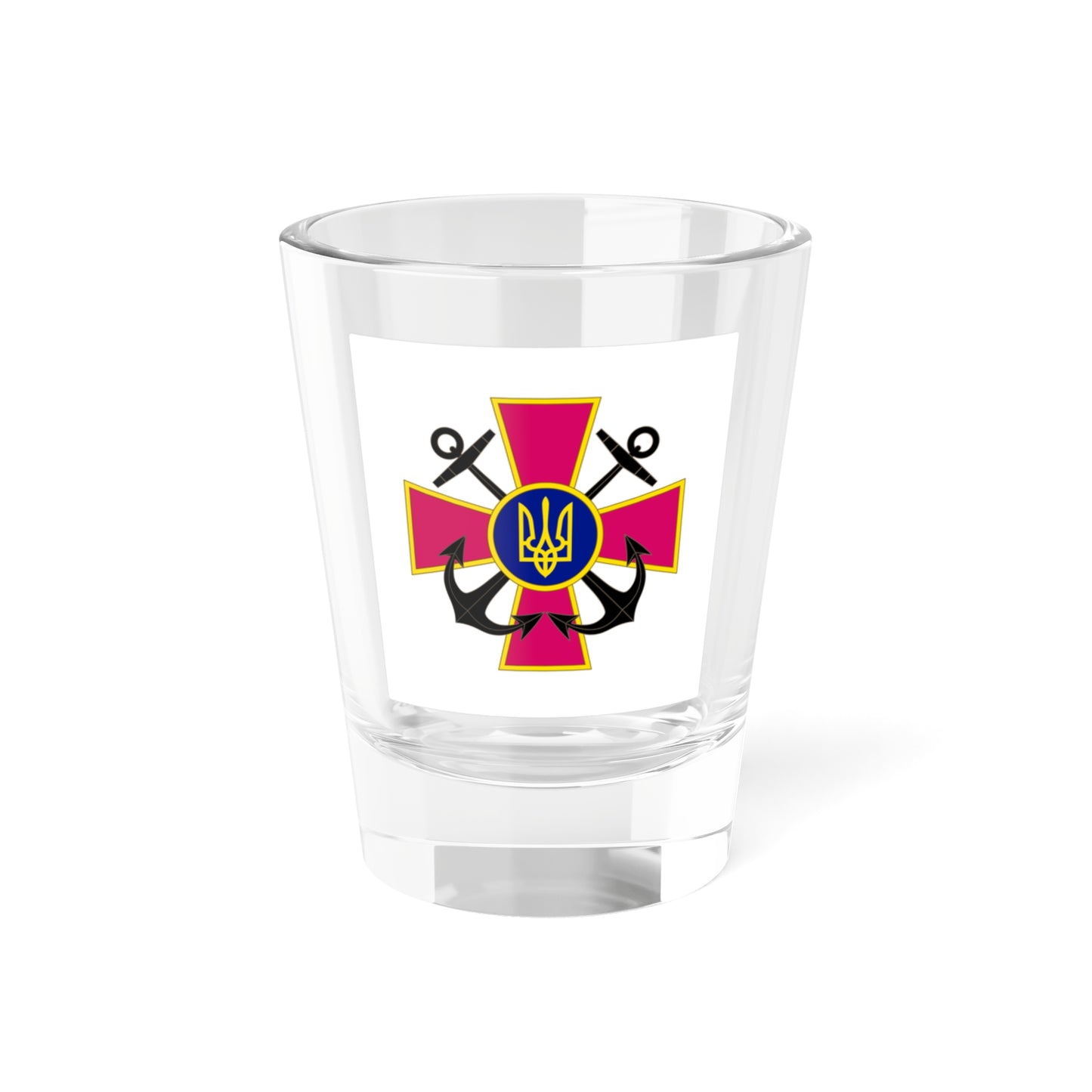 Standard of the Ukrainian Navy Commander-in-Chief rect (Ukraine) Shot Glass 1.5oz