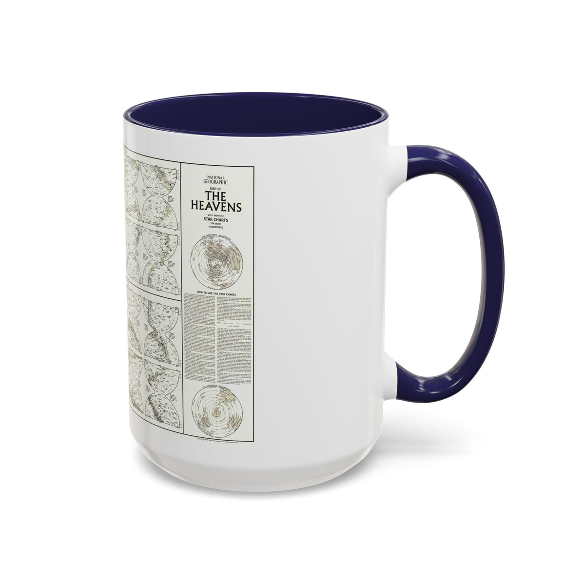 Heavens, The - Monthly Star Charts (1970) (Map) Accent Coffee Mug