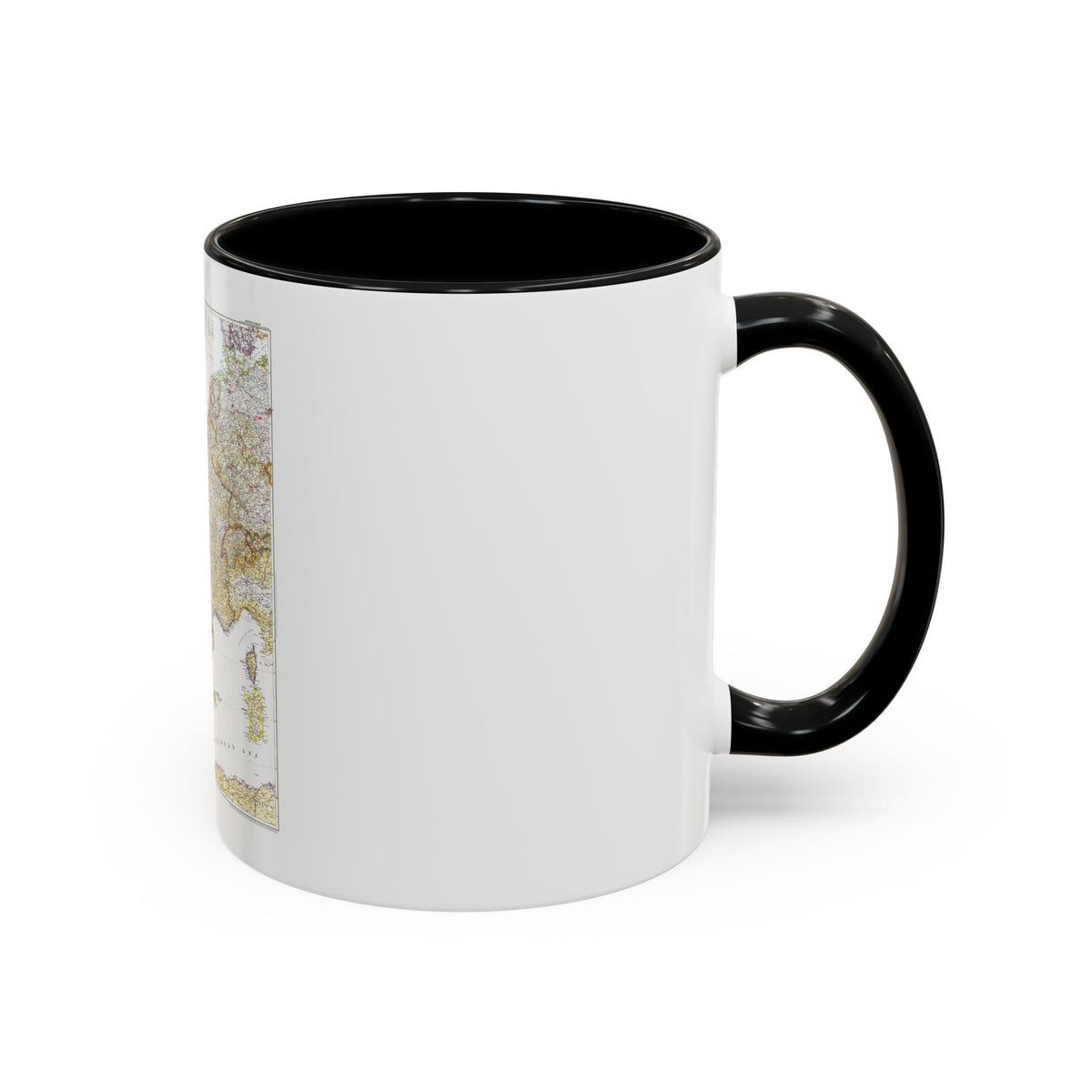 Europe, Western (1950) (Map) Accent Coffee Mug