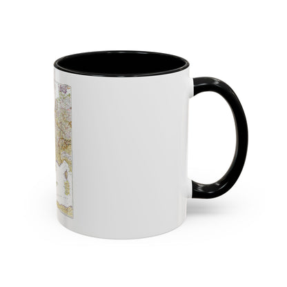 Europe, Western (1950) (Map) Accent Coffee Mug