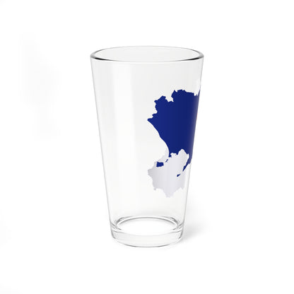 Flag map of Campania (Italy) Pint Glass 16oz