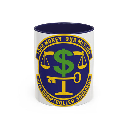 89th Comptroller Squadron (U.S. Air Force) Accent Coffee Mug