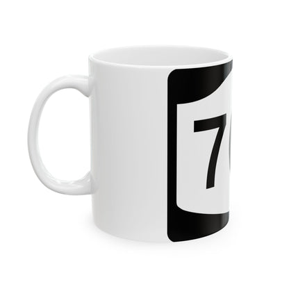 NY-70A (New York) (Road Sign) White Coffee Mug